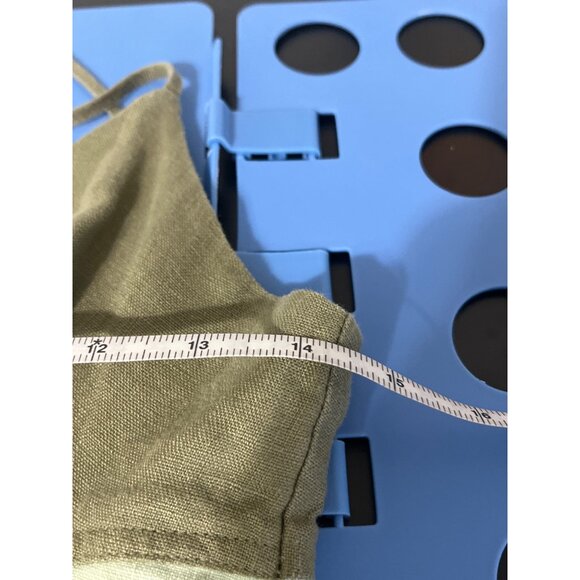 MATTHEW BURCH Kimmie Colorblock Cutout Linen Mini Dress Spaghetti Straps - Picture 10 of 14